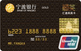 宁波银行汇通商英信用卡 金卡