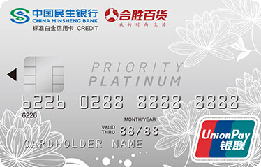 民生银行中山合胜联名信用卡 白金卡
