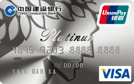 建设银行标准白金信用卡(银联+VISA)  白金卡