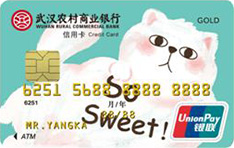 武汉农商银行宠物主题信用卡  甜咪卡   金卡