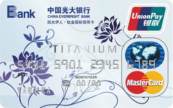 光大银行阳光伊人钛金国际信用卡 金卡