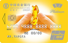 农业银行鲁花集团信用卡  白金卡