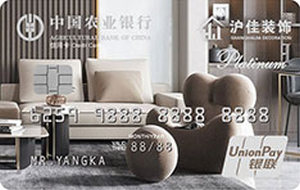 农业银行沪佳信用卡 白金卡